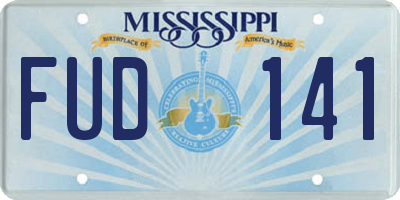 MS license plate FUD141