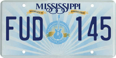 MS license plate FUD145
