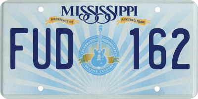 MS license plate FUD162