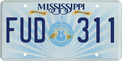MS license plate FUD311