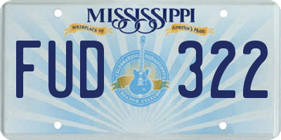 MS license plate FUD322