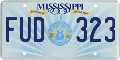 MS license plate FUD323