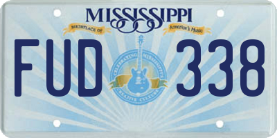 MS license plate FUD338