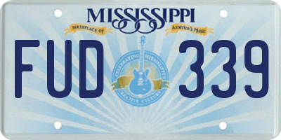 MS license plate FUD339