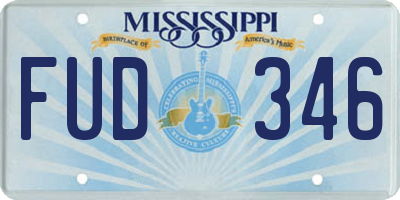 MS license plate FUD346