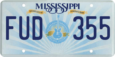 MS license plate FUD355