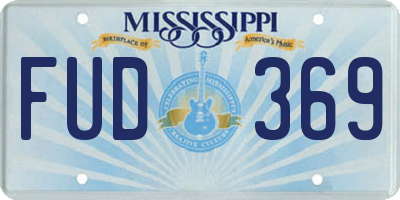 MS license plate FUD369