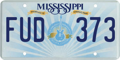 MS license plate FUD373