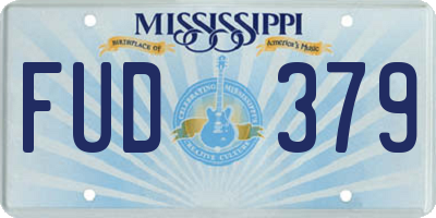 MS license plate FUD379