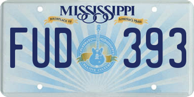 MS license plate FUD393