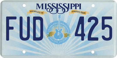 MS license plate FUD425
