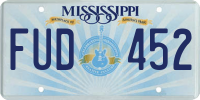 MS license plate FUD452