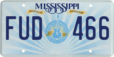 MS license plate FUD466