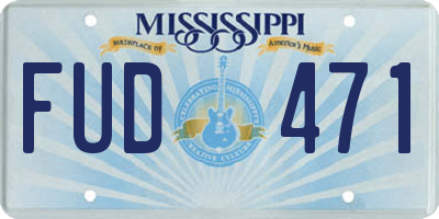 MS license plate FUD471