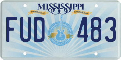 MS license plate FUD483
