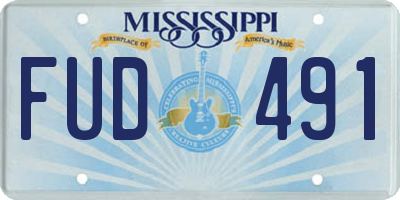 MS license plate FUD491
