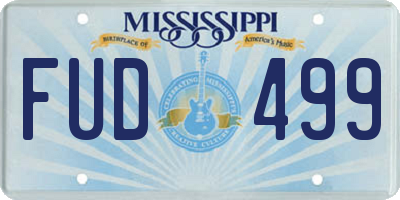 MS license plate FUD499