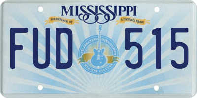 MS license plate FUD515