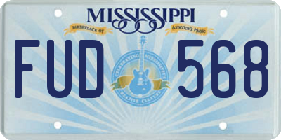 MS license plate FUD568