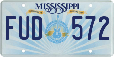 MS license plate FUD572