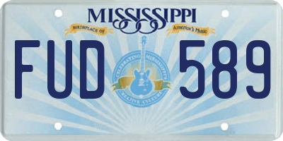 MS license plate FUD589