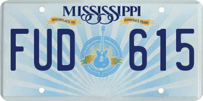 MS license plate FUD615
