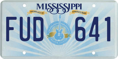 MS license plate FUD641