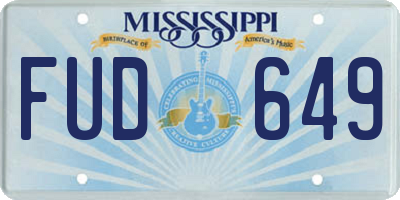 MS license plate FUD649