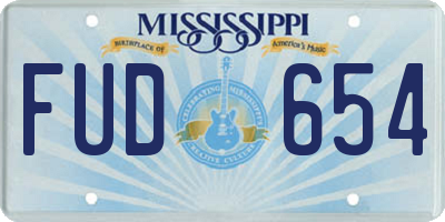 MS license plate FUD654