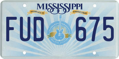 MS license plate FUD675