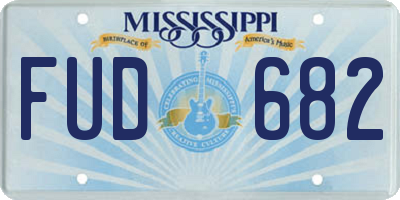 MS license plate FUD682