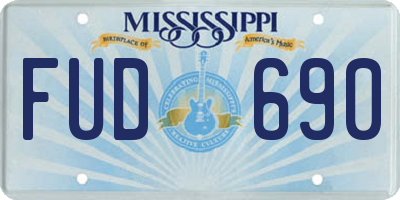 MS license plate FUD690