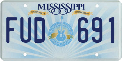 MS license plate FUD691