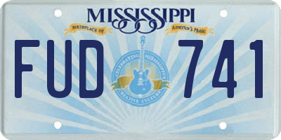 MS license plate FUD741