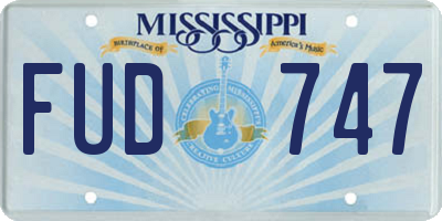 MS license plate FUD747