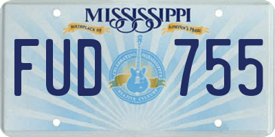 MS license plate FUD755