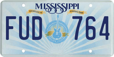 MS license plate FUD764