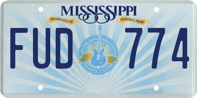 MS license plate FUD774
