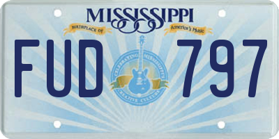 MS license plate FUD797