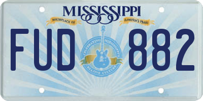 MS license plate FUD882