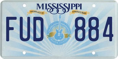 MS license plate FUD884