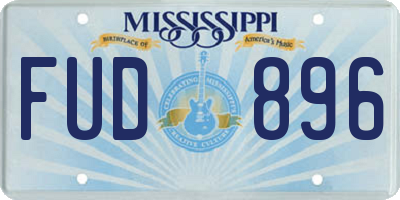 MS license plate FUD896