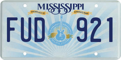 MS license plate FUD921