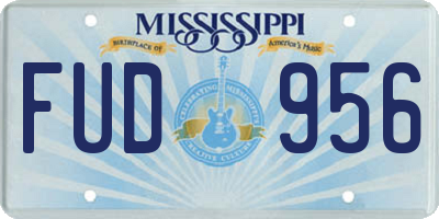 MS license plate FUD956