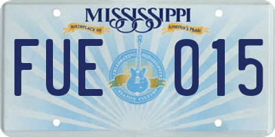 MS license plate FUE015