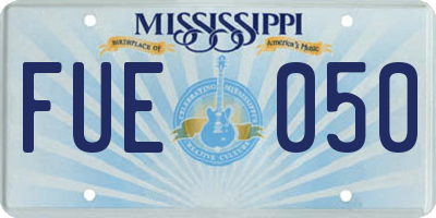 MS license plate FUE050