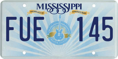 MS license plate FUE145
