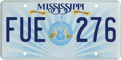 MS license plate FUE276