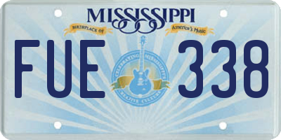 MS license plate FUE338