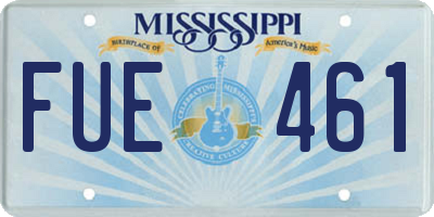 MS license plate FUE461